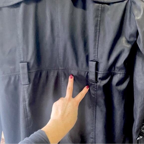 Black Trench Coat by INC International Concepts Woman’s XL #westerngoth - Picture 10 of 15